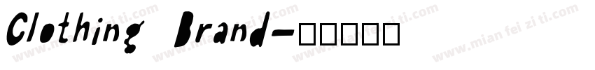 Clothing Brand字体转换